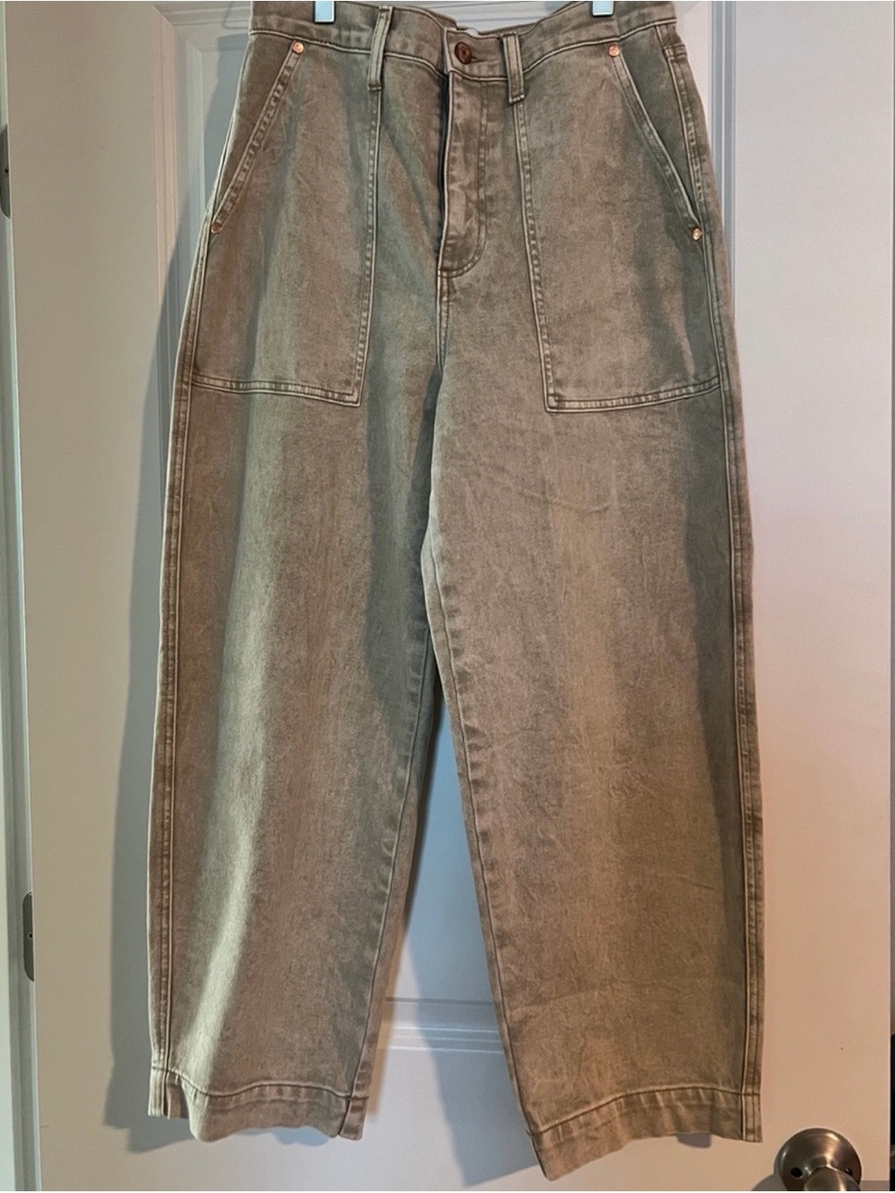 Pistola NWT Washed Tan Turner High Rise Barrel Pants - 28